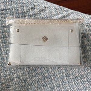 Lilly Pulitzer clear stadium bag with gold chain